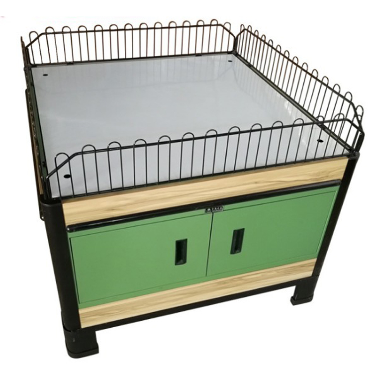 Retail Sale Display Counter, Supermarket Promotion Table With Cabinet