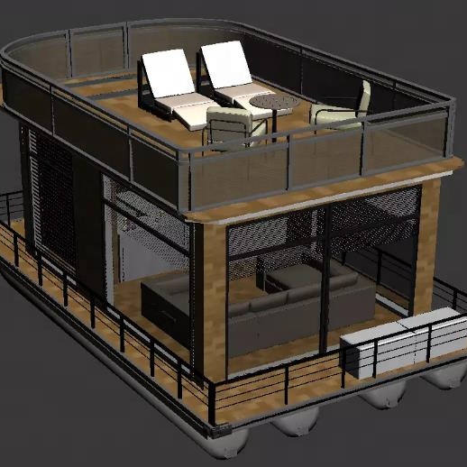Customized 33FT 11m Luxury Style Aluminium House Boat Tourist Boat