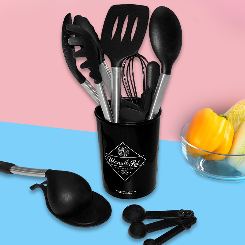 Cooking silicon kitchen tools set nonstick cooking utensils