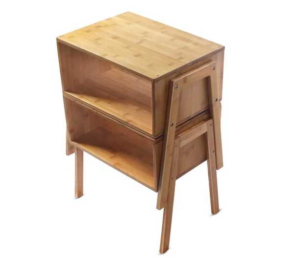 Whole wood makes woodiness bedside cabinet bedside cabinet is placed