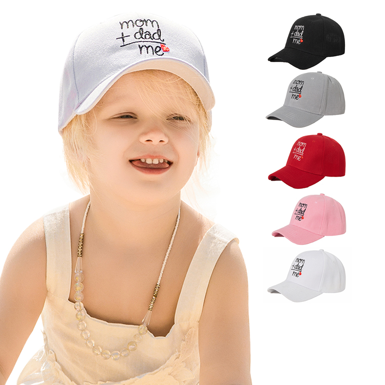 1-3years adjustable 6 panel kid baseball cap with embroidery