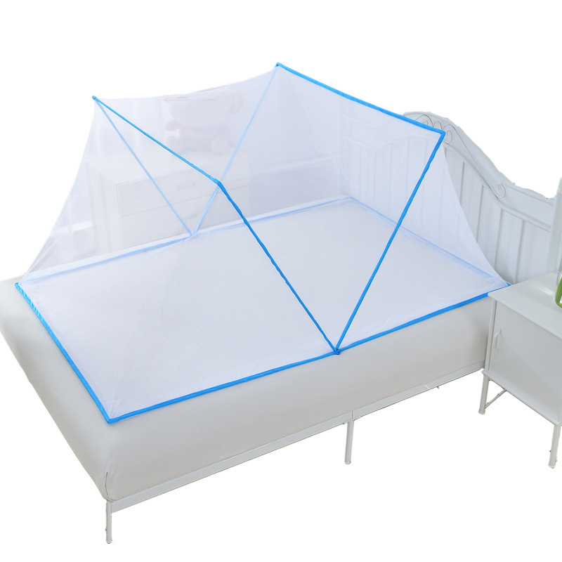 Limited Time Offer Mosquito Nets Canopy Folded Portable Blue for King Size Beds