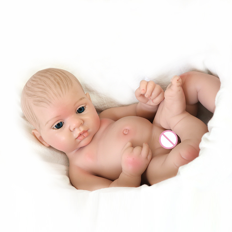 Реалистичные 16 дюймов 1980 г мальчиков продвинутая живопись Reborn Baby Doll наборы, однотонное платье с длинными рукавами и силиконовый корпус кремния Bebes кукла трансфер до реборн