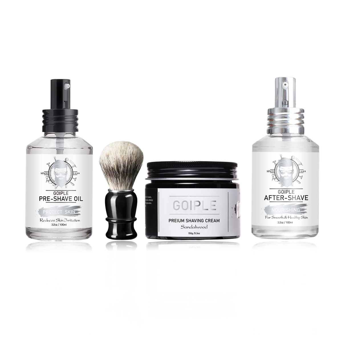private label SHAVING CREAM Sandalwood organic PRE SHAVE men's shaving Kit AFTER SHAVE balm lotion Shaving Cream for men Set