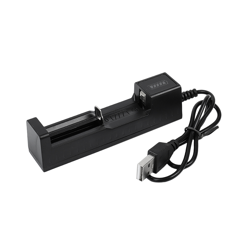 Зарядное устройство с одним слотом для литиевых батарей 18650 с usb-интерфейсом