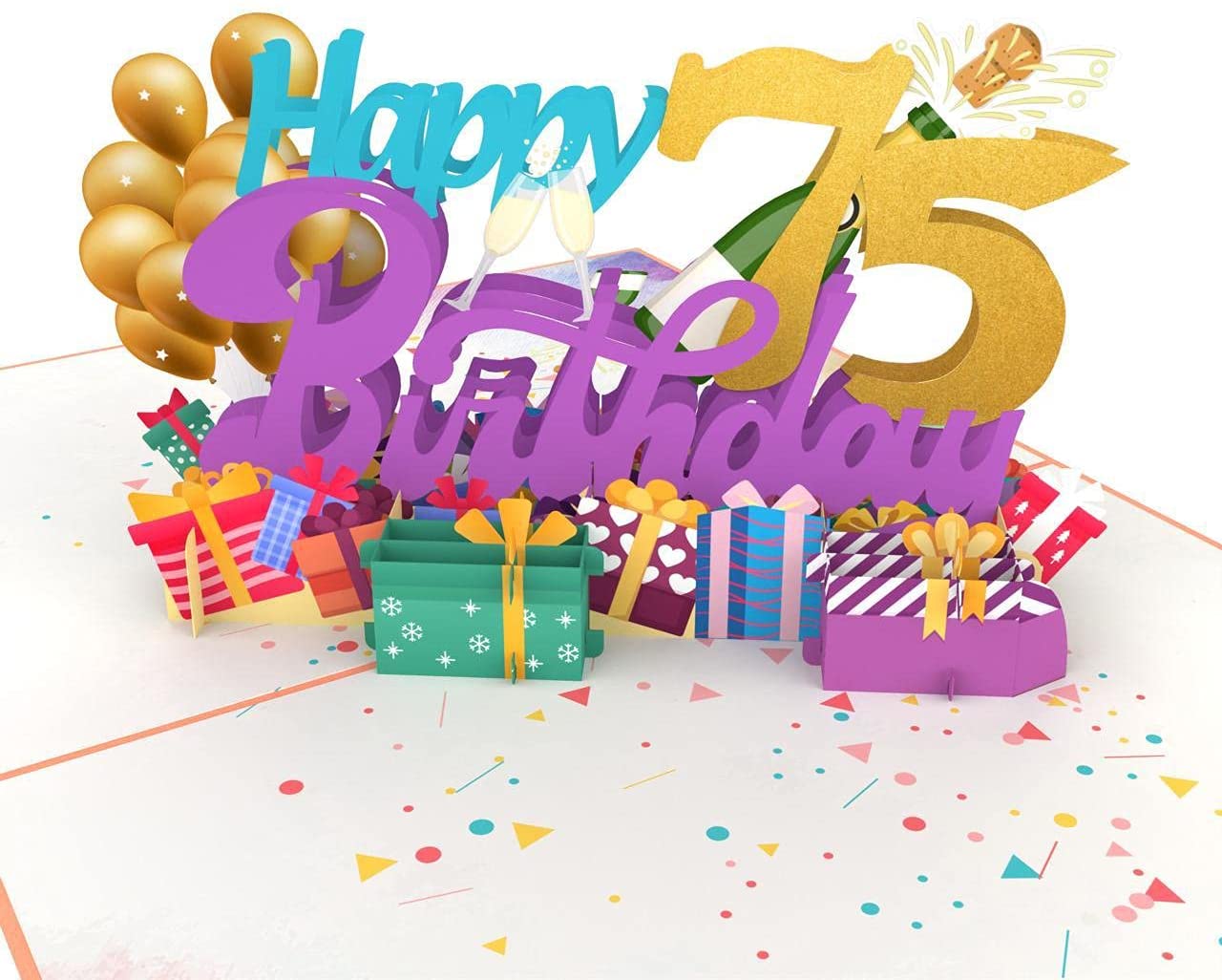 Hot Sale Gift Happy Birthday Letter Decoration Greeting Card Printing Paper Handmade 3d Pop Up Cards