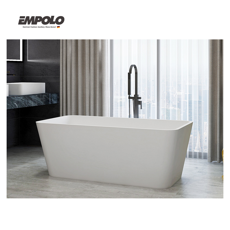 Modern Hotel Project American Standard Freestanding Bathroom Artificial Stone One Person Soaking CUPC Bath Tub Bathtub