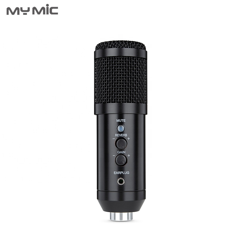Профессиональный конденсаторный USB-микрофон MY MIC ECU2, Студийный микрофон для записи с монитором эхо для подкастов, компьютерных игр