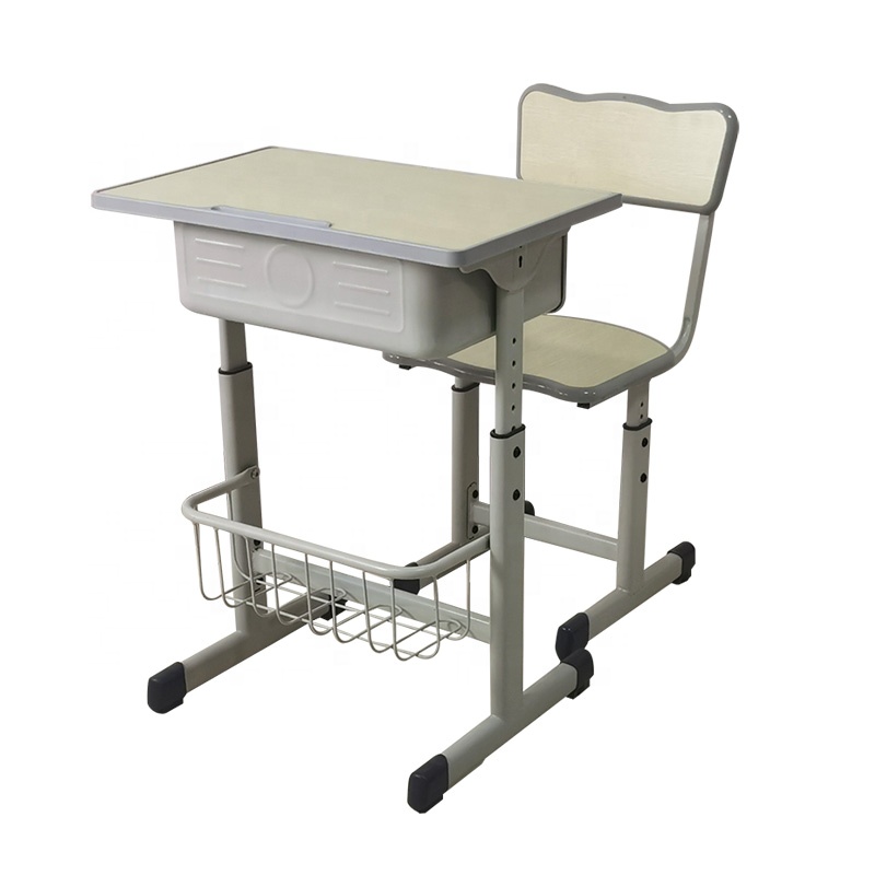 Moden metal children classroom student desk and chair one set