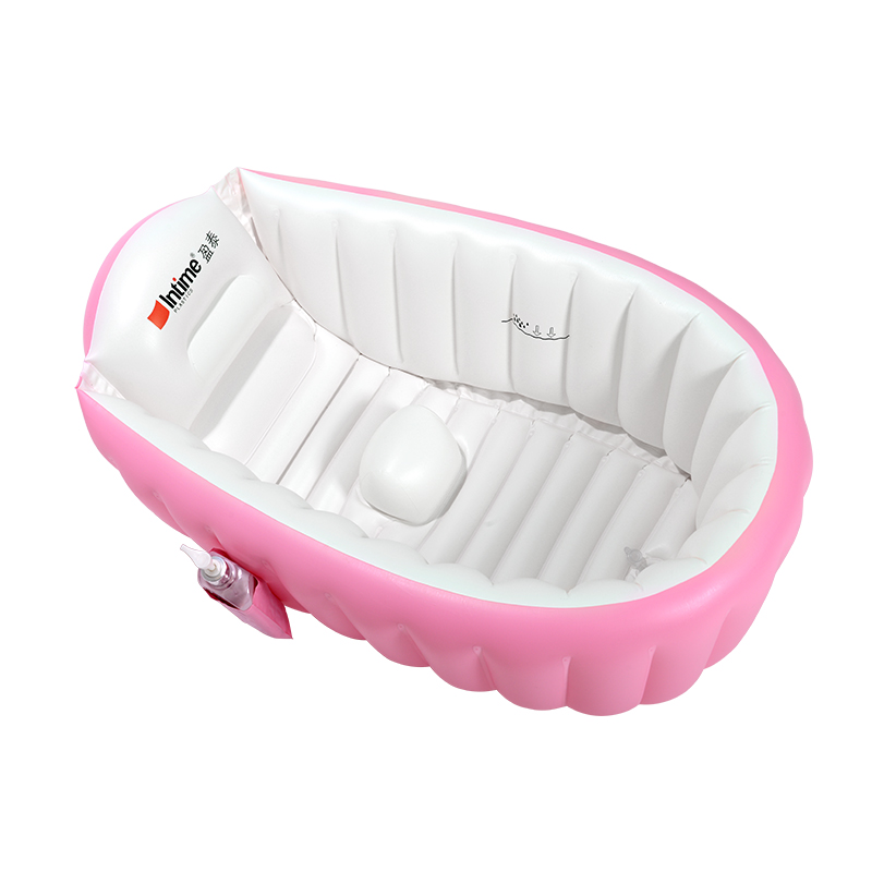 Inflatable Bathtub for Baby & Toddler Non Slip Mini Bath Pool With Safe Seat Keeps Baby from Sliding