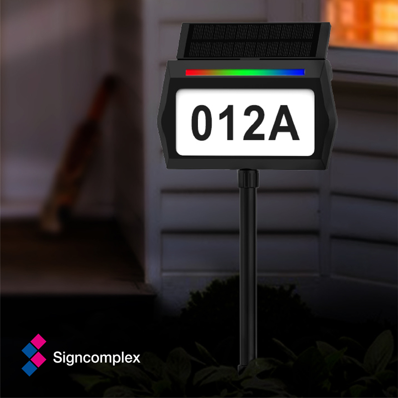 Signкомплекс, светящиеся знаки, наружные IP65 водонепроницаемые, на солнечной батарее, домашние знаки с числами