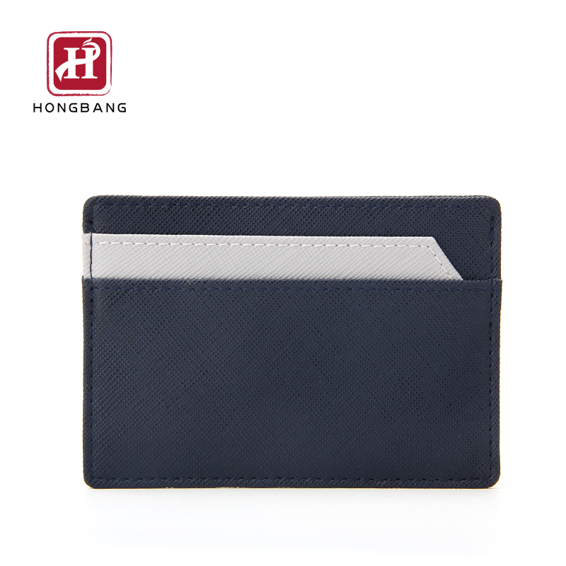 Держатель кредитной карты Saffiano PU RFID Тонкий ID держатель карты бумажник