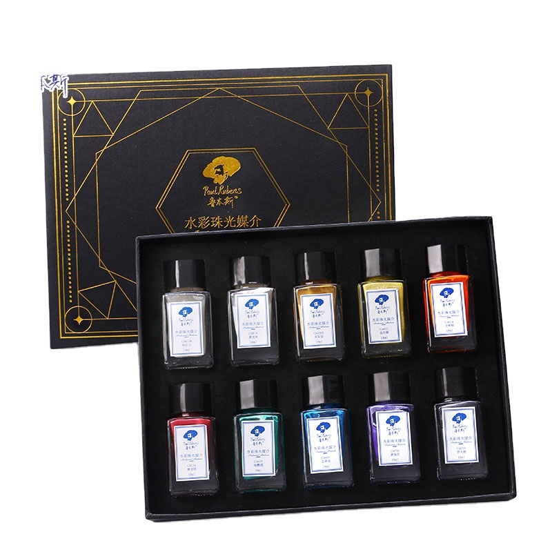 Paul Rubens Alibaba China Supplier Hot Sale Glitter 18 ML Liquid Watercolor Paint in Bottle