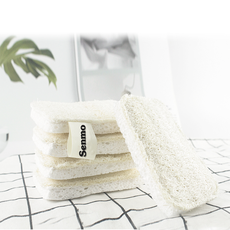 Биоразлагаемый хлопок Luffa, кухонная ткань, экологически чистый скраб, отшелушивающая Губка из натурального материала