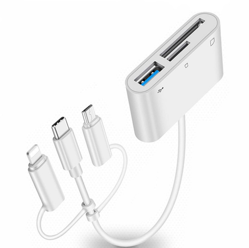 TYPE-C Android три-в-одном кард-ридер SD/TF карта многофункциональная камера usb кард-ридер