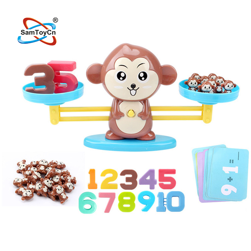 Cartoon Monkey Cognition Toy Counting Game Educational Set Toys Math Toy for Kids