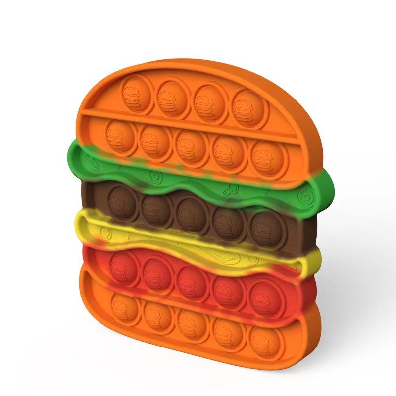 new Hamburger arrival Push pop pop Bubble Sensory Fidget Toy for Relieve Stress