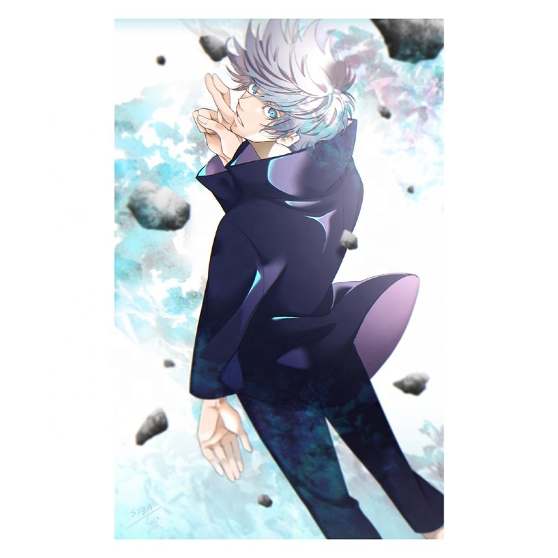 29.7cm*42cm Japanese Anime Jujutsu Kaisen Figure Character Poster Satoru Paper Posters Home Room Wall Door Decoration