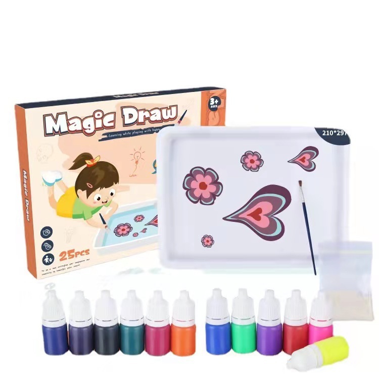 magic paint water marbling paint for fun art and DIY water printing craft Paint on Water,