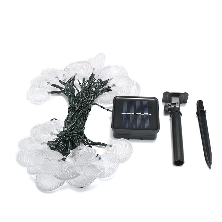 Solar Festival RGB LED String Lights Warm White Decorations Shell Shape String Lights