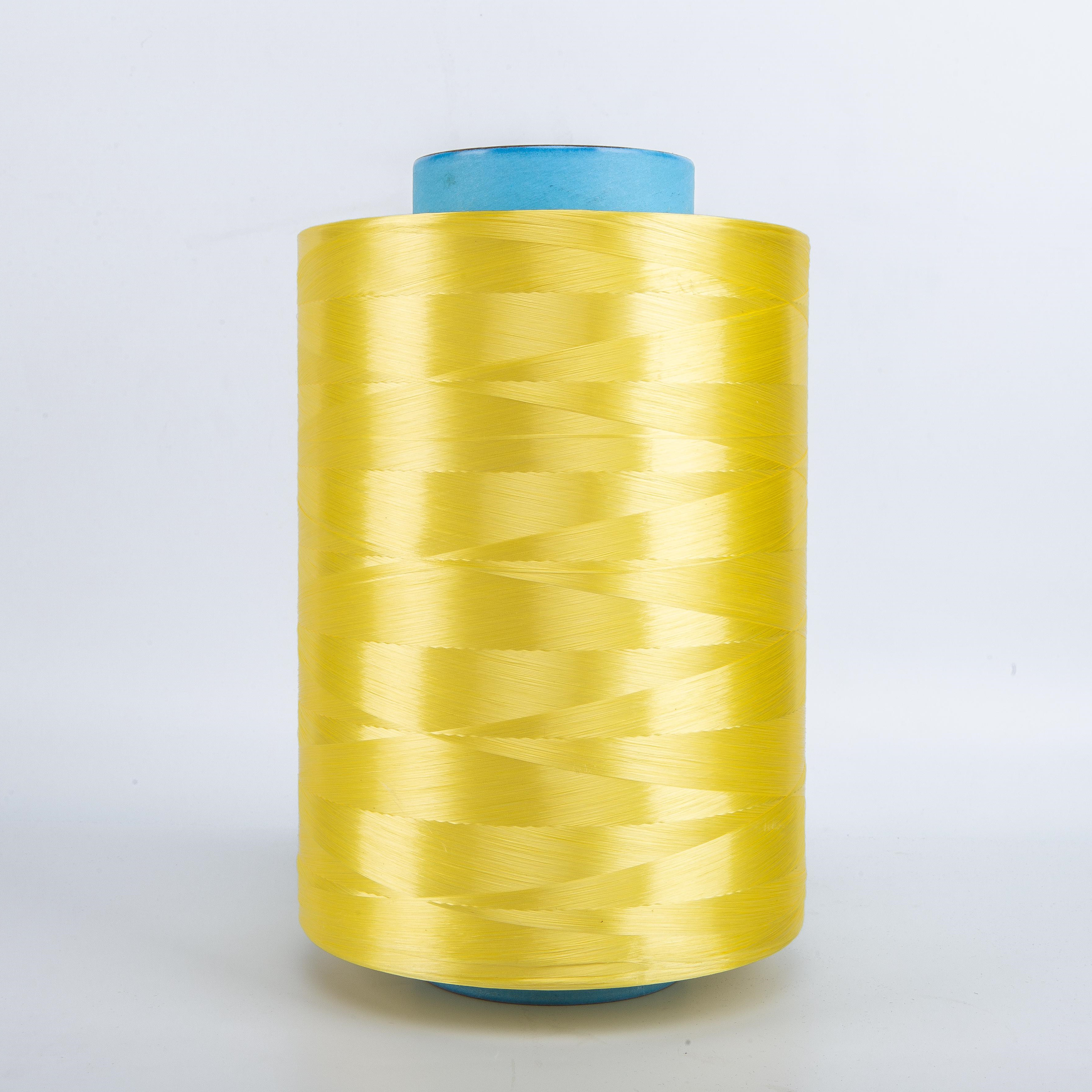 Yellow UHMWPE high strength Wear well yarn fiber twisted uhmwpe fiber