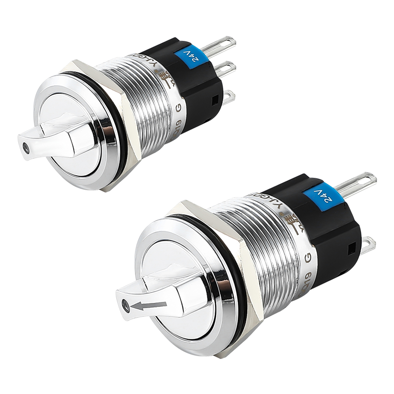 22 мм сталь пыле вращающийся 12v 24v выключатель света 2/3 позиции-pin кнопочный переключатель