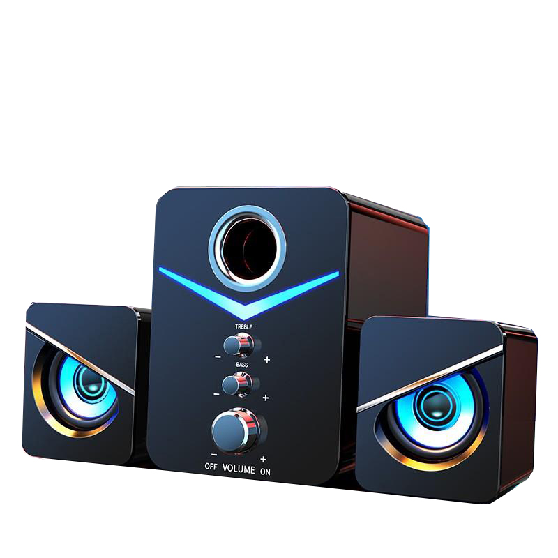 Новый Портативный Hi-Fi стерео мини умный усиленный домашний музыкальный игровой USB беспроводной настольный ноутбук компьютер Колонки со светодиодной подсветкой