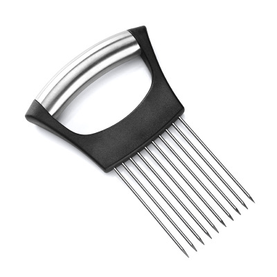Food Slice Assistant Vegetable Holder Stainless Steel Onion Cutter Onion Chop Fruit Vegetables Cutter Slicer Tomato Cutter Knife