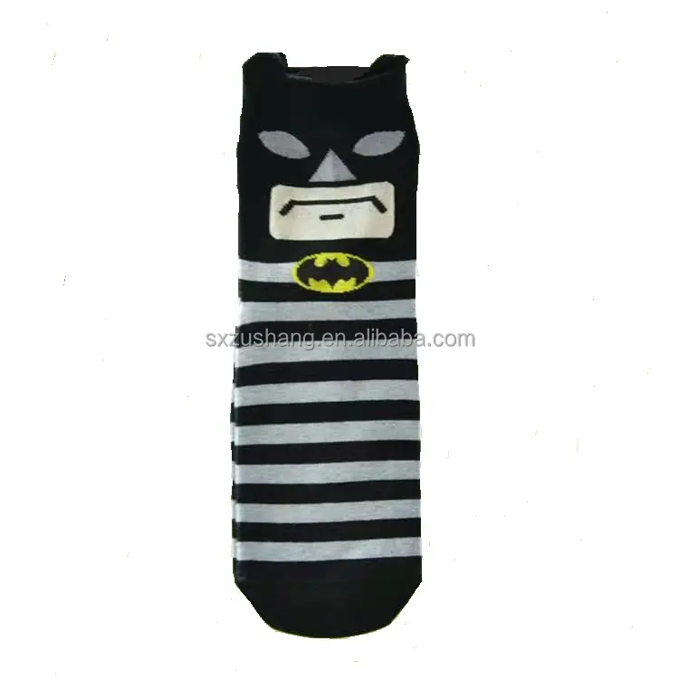 200N Trendy Cartoon Superhero Cotton Cute Design Anime Cool Novelty Marvel Character Cotton High Quality Short Crew Sock