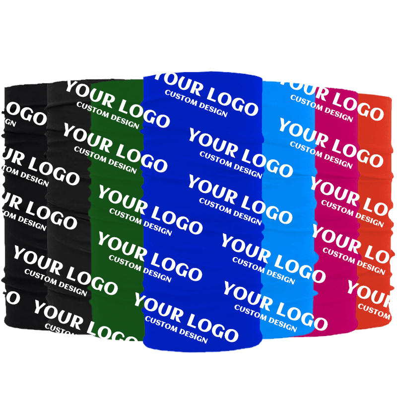 Custom All Over Print Logo Snood Multifunctional Headwear Tube Head Scarf Breathable Seamless Bandana Neck Gaiter