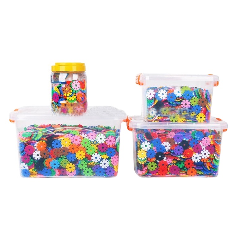 DIY Safety Plastic Building Blocks Toy, Snow Flakes Toy, Snow Flakes Building Blocks