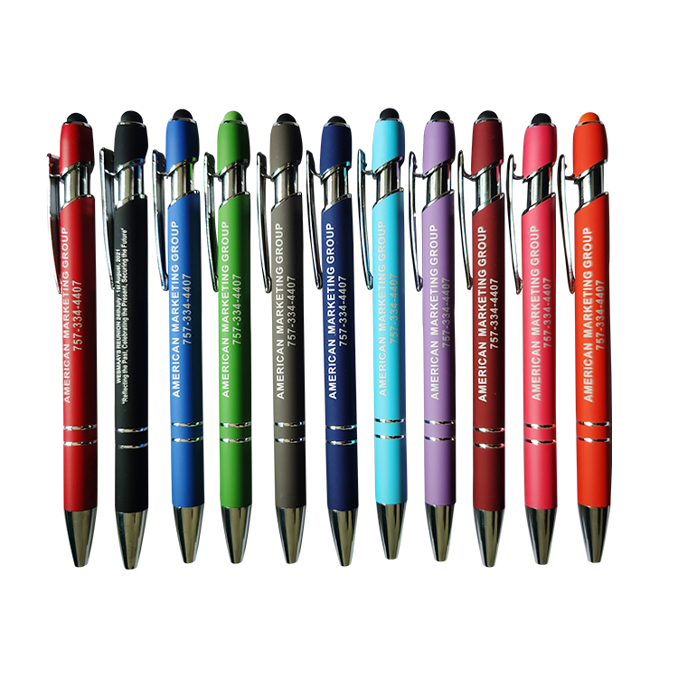 2022 Hot sales Promotional Stylus Touch ball pens with printed logo