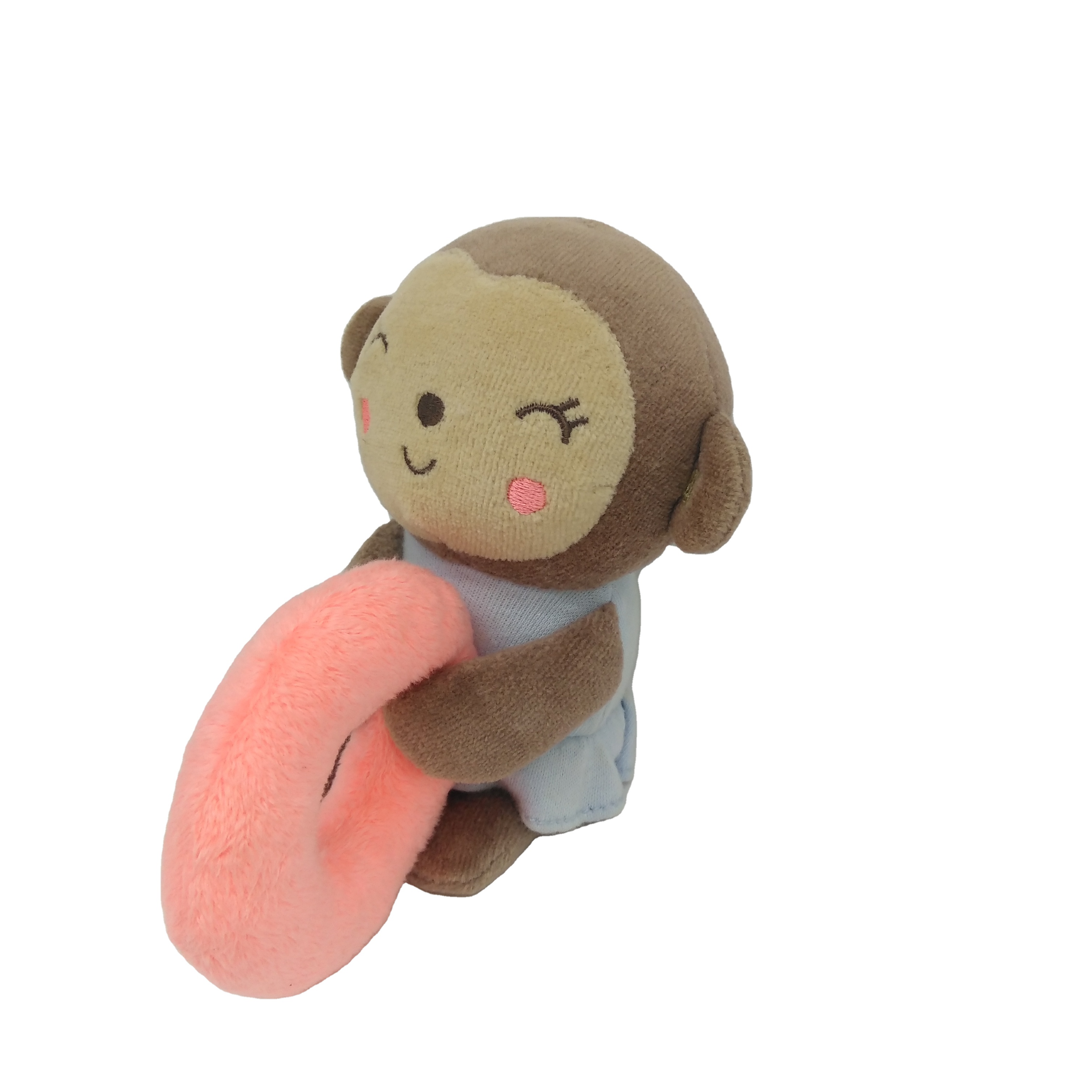 Cute baby toy soft baby plush rattle Girl Monkey rattle toy