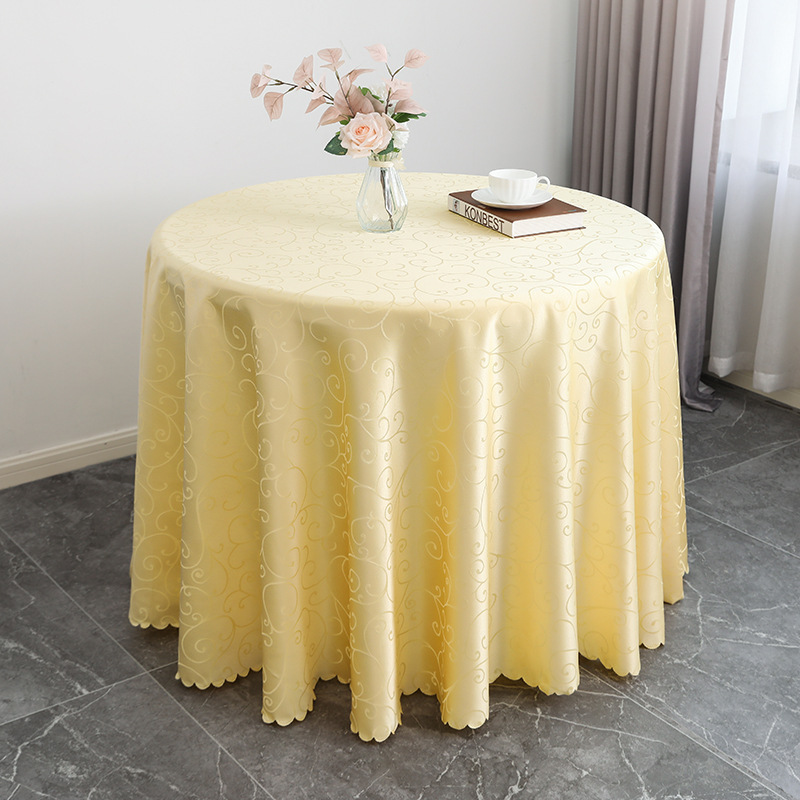 Dining Table Cloths 120 Inches Polyester Round Table Cloth for Wedding Party LZB001 Solid Color Carton Handmade New Design
