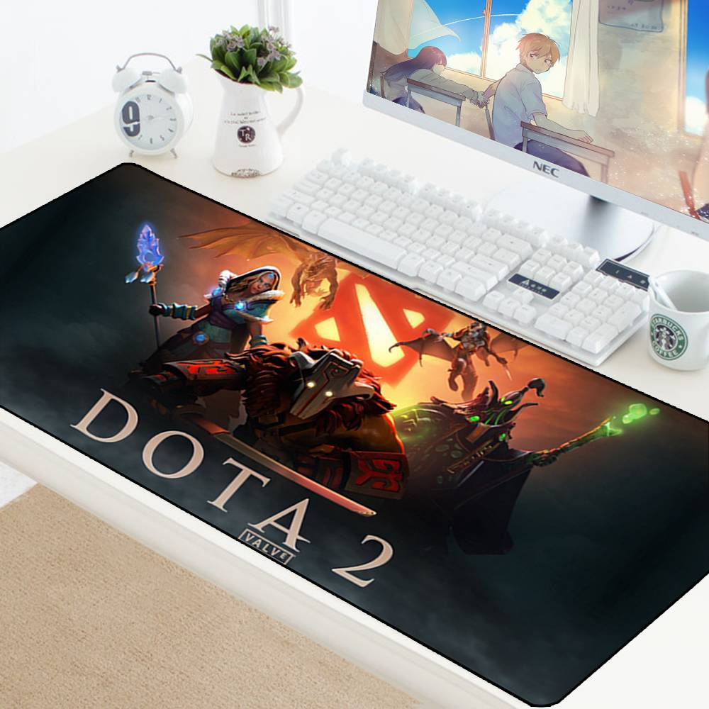 Игровой коврик для мыши DOTA 2 с логотипом DOTA XL, большой коврик для мыши, резиновый коврик для ноутбука с фиксируемой кромкой, геймерская игровая клавиатура Dota 2