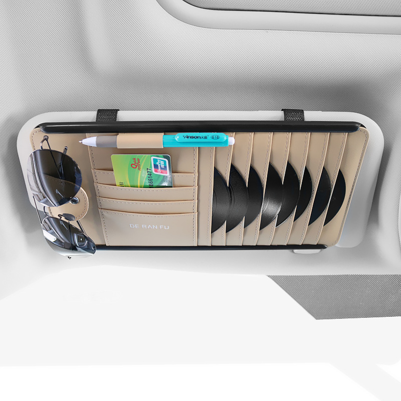 Wholesale car cd bag sun visor storage CD cover car interior car disc package card multi-function CD holder