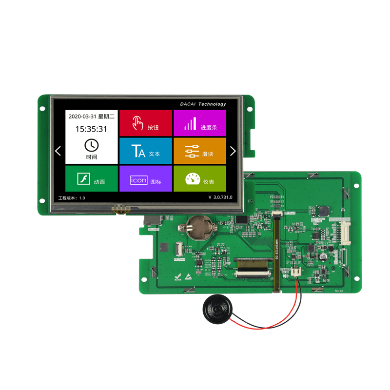 DACAI 7 "7 дюймов hmi Емкостное касание hmi uart с оболочкой поддержка пользовательских 16 битный цвет для Автомобильная зарядная станция