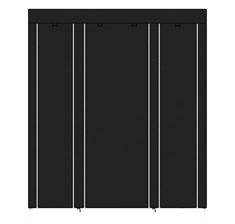 Double-hanging simple wardrobe non-woven wardrobe free combination assembly zipper closed clothes hanger