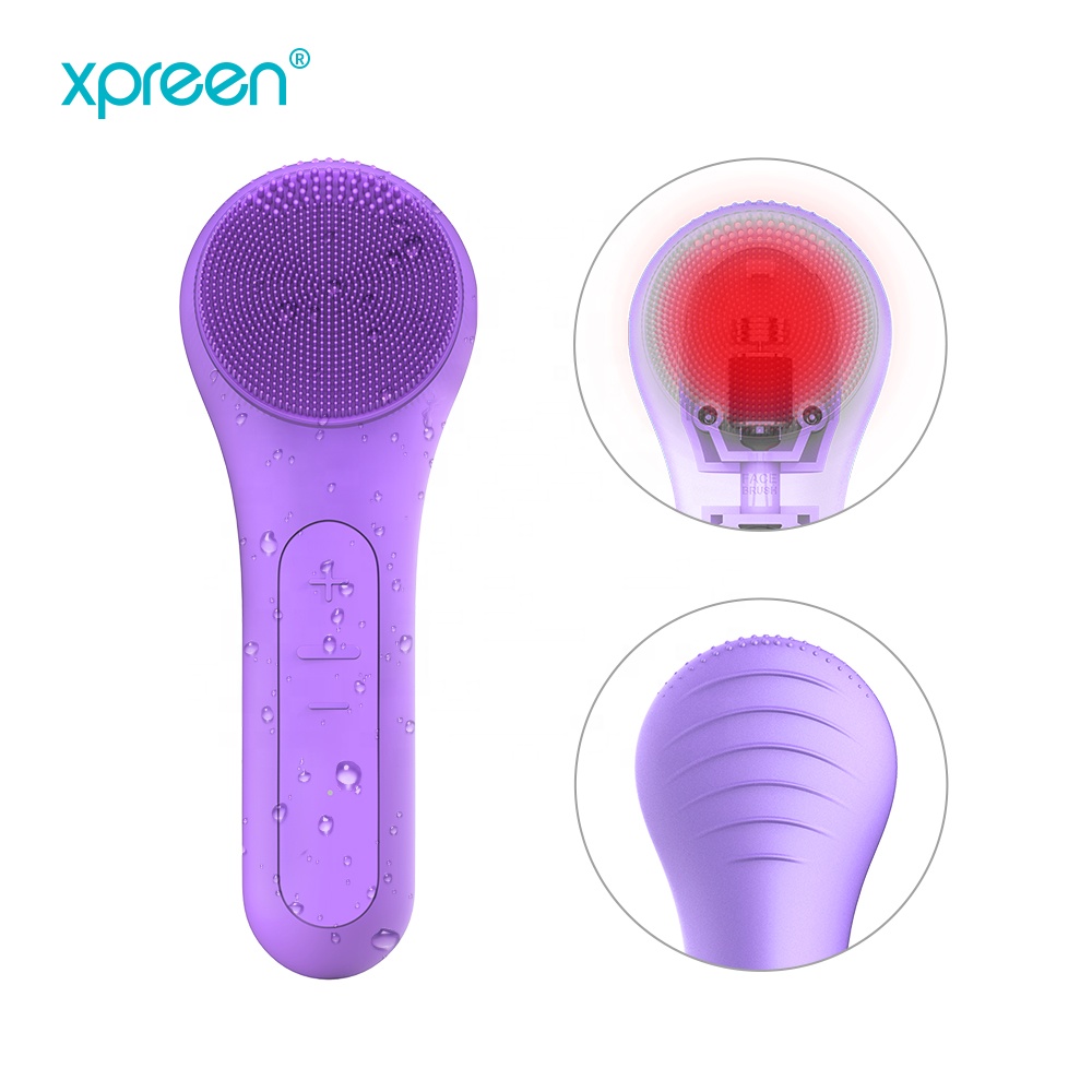 Electric facial cleansing brush rechargeable ipx7 customizablewireless facial cleansing brush