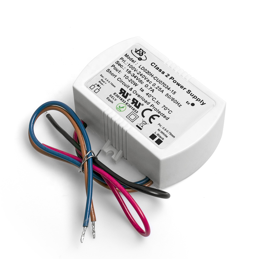 ES CE CUL UL 12-24Vdc 1050mA 20 Вт AC-DC постоянного тока Водонепроницаемый IP 65 светодиодный драйвер
