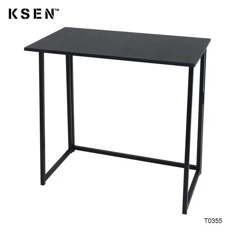 modern iron computer  folding  table space-saving study desk KC-T0355