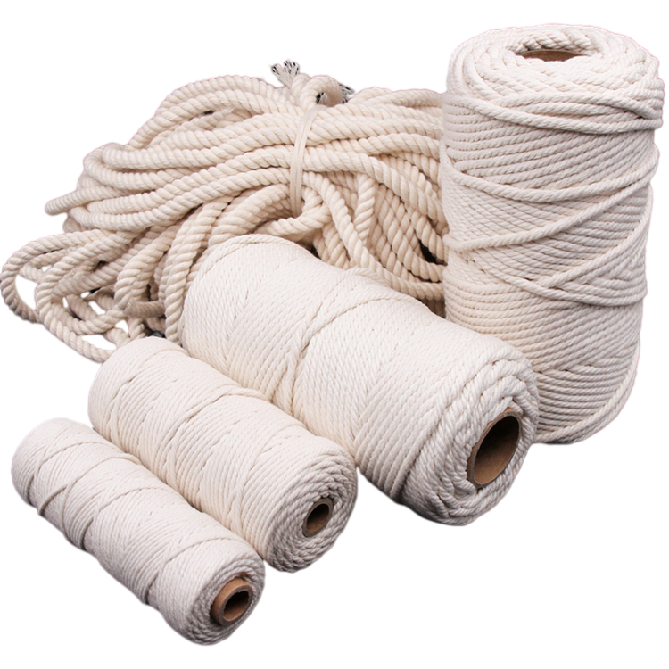 Natural quality set 100% cotton macrame cord cotton rope