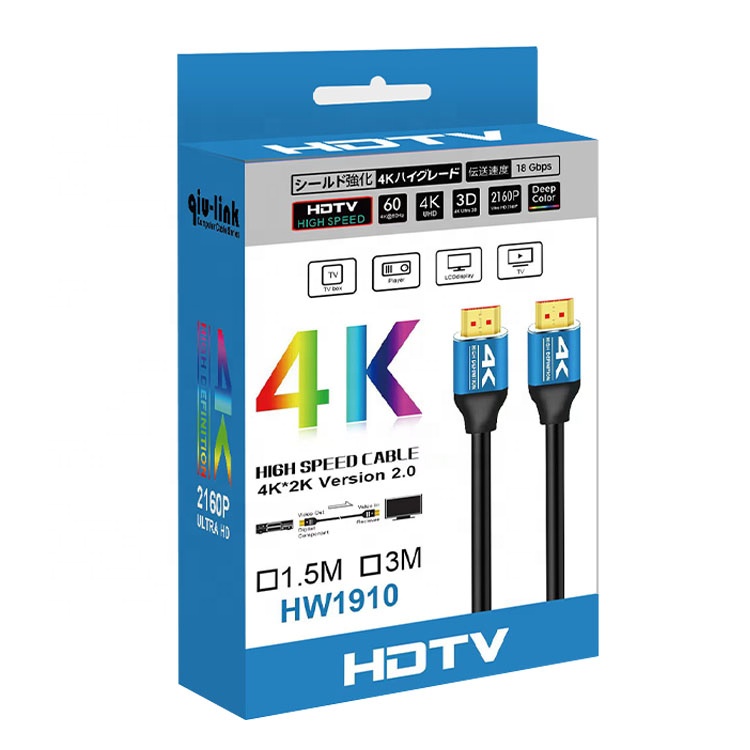 Заводская поставка высокоскоростной аудио-и видеокабель 4K HDMI кабель ethernet 60 Гц 4K120Hz 3D HDR 48 Гбит/с 4K hdmi кабель для hdtv