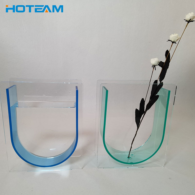 Factory Price Wholesale Customized Home Decoration U Shaped Acrylic Cylinder Vase