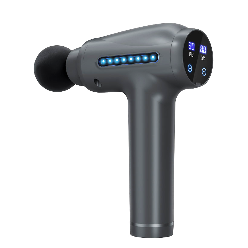 Metal Pistolet De Musculaire Quiet Led touch Screen Fascial Gun.Health Deep Tissue Vibration Muscle Massage Gun