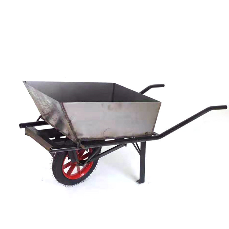 Eu Mail Order 100l Galvanized 200kg Garden Trolley Transport Cart Heavy Duty Steel Construction Wheel Barrow