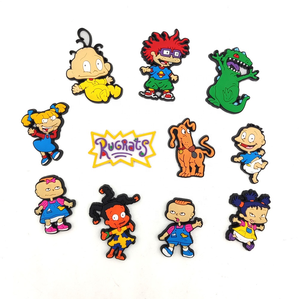 Оптовая продажа, RUGRATS, аксессуары для обуви из ПВХ, подвески для обуви, детская игрушка в подарок