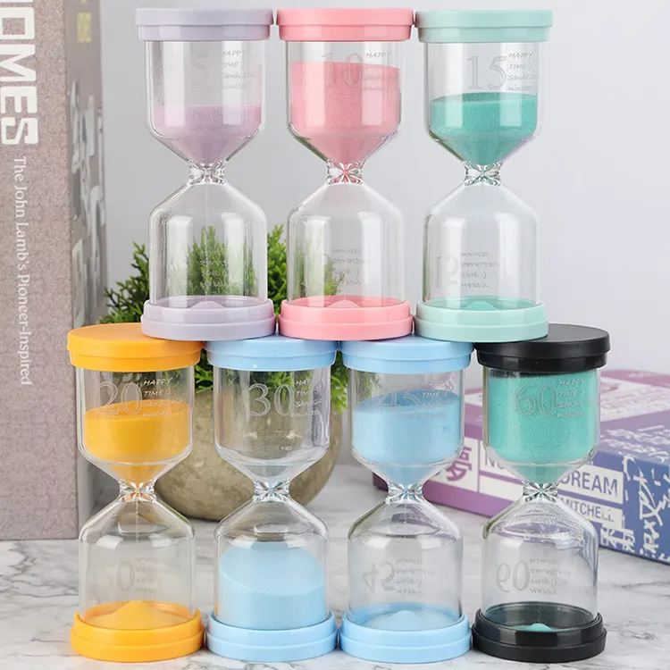 Wholesale Colorful Sand Timer 60 Minute Hourglass Fall Prevention Desktop Decor
