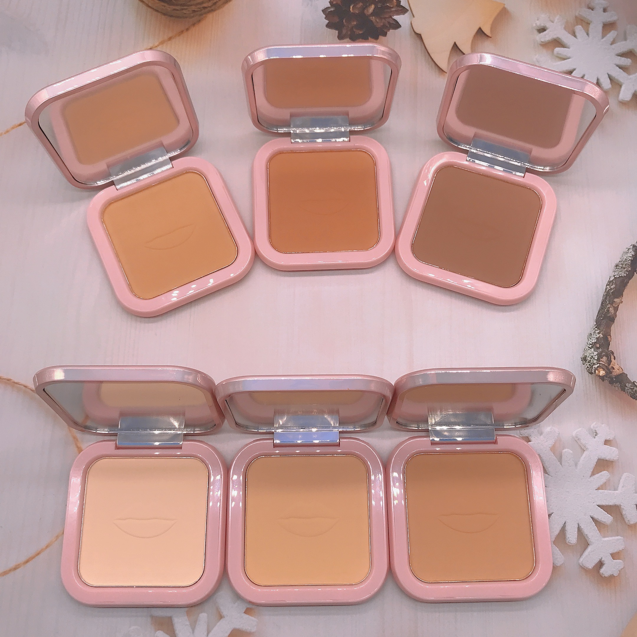 Wholesale makeup face pressed powder dark color makeup mineralized bronzer powder private label