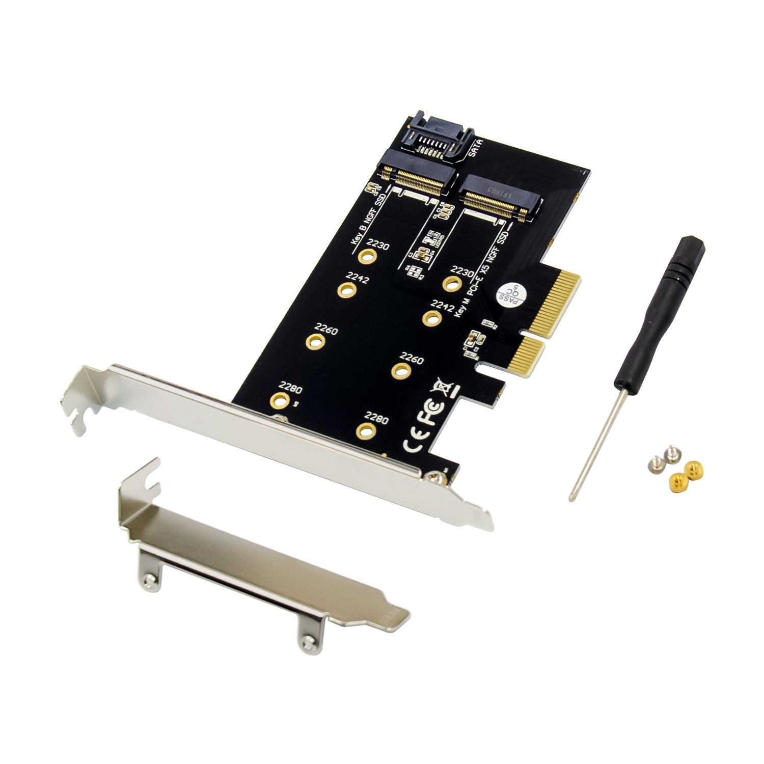 Новинка PCIe x4 M.2 NVMe переходная карта B Ключ M ключ NVME M.2 22110 2280 2260 2242 2230 SSD PCie адаптер